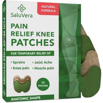 Pain Relief Patches | Warming Herbal Plaster Pain Patches | Knee Pain Patch Paste | Heat Patches for Pain Relief and Inflammation | Long Lasting Relief of Joint Pains | 12 Count