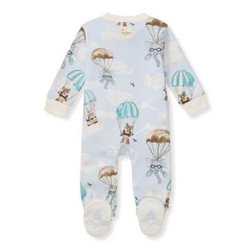 Burt's Bees Baby Boys Footed Pajamas - Organic Cotton PJs for Infants