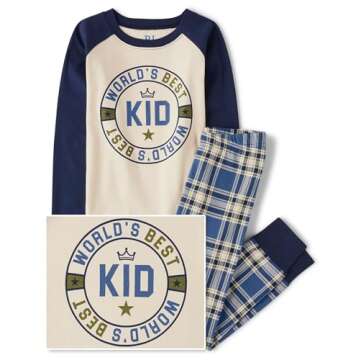 Boys' Cotton Pajama Set - Long Sleeve & Pants, Age 4