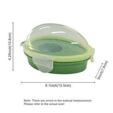 Avocado Food Saver Stretch Pod,Avocado Saver for Fridge,Avocado Fresh Keeper,Portable and Reusable Avocado Storage, Avocado Crisper, One Size, Green, 1 Count