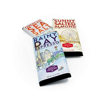 Seattle Chocolates Seasons Bar Trio 3 x 2.5 oz