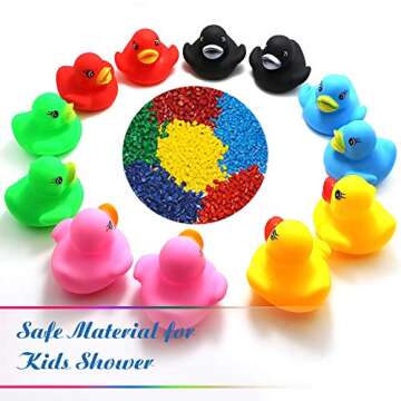 Novelty Place 12Pcs Assorted Rubber Duck Float Ducky Baby Bath Shower Toy - Colorful Mini Bath Duckies for Toddlers and Kids | Birthday Gift, Party Favor, Bathtub Decoration