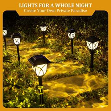 GIGALUMI Waterproof Solar Lights for Outdoor Decor