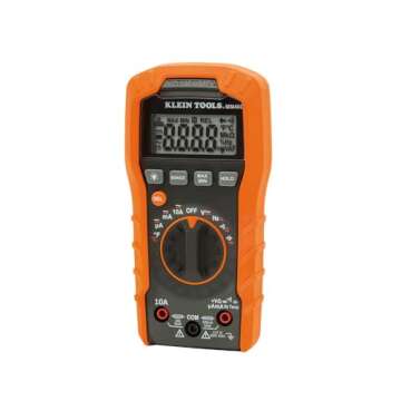 Klein Tools MM400 Multimeter, Digital Auto Ranging, AC/DC Voltage, Current, Capacitance, Frequency, Duty-Cycle, Diode, Continuity, Temp 600V