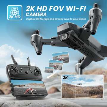 DEERC Drone 2K HD FPV Live Video