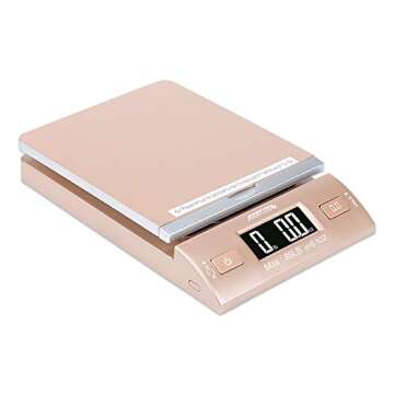 Accuteck Gold 86Lbs Digital Shipping Postal Scale with Batteries and AC Adapter