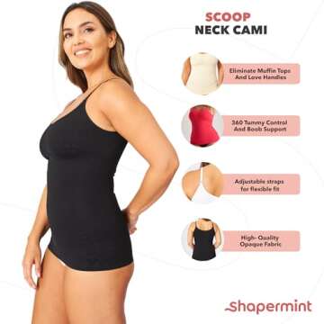 SHAPERMINT Women’s High Compression Cami & Tank Top