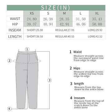 FUNYYZO Women Wide Leg Pants High Elastic Waisted in The Back Business Work Trousers Long Straight Suit Pants