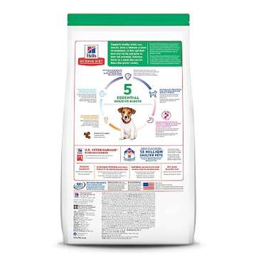 Hill's Science Diet Puppy, Puppy Premium Nutrition, Small Kibble, Dry Dog Food, Chicken & Brown Rice, 4.5 lb Bag