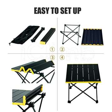 Ultralight Camping Folding Table with Carry Bag