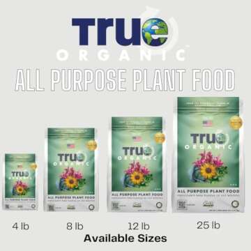 True Organic All Purpose Plant Food Granular Fertilizer 4 lbs - CDFA, OMRI Listed for Organic Gardening NPK 5-4-5