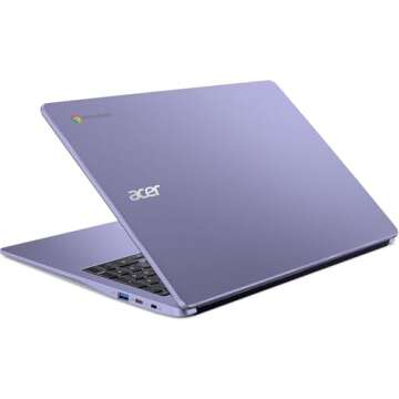 acer Chromebook 315 15.6" FHD, Intel Celeron N4500, 4GB RAM, 64GB eMMC, Home & Student Laptop, 10-Hr Long Battery Life, Wi-Fi 6, Webcam, Chrome OS, Purple (Renewed)