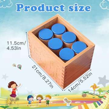 LEADER JOY Montessori Sensorial Auditory Material - Sound Cylinders Sound Boxes Kids Educational Toys for Todder