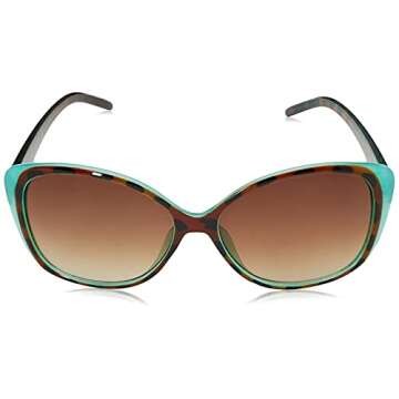 Jessica Simpson Womens J5012 Retro Cat Eye Sunglasses With Uv400 Protection. Glam Gifts For Her, 56 Mm, Animal & Blue, 56 Mm US