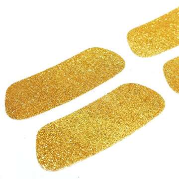 EyeBlack Under Eye Colorful Glitter Strips | Football, Baseball, Softball, Soccer | Great for Adults and Kids | Tailgating Fans, Sporting Events, Cheering Fans - 2 Pairs / 4 Strips - Gold