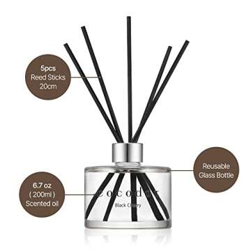 COCODOR Signature Reed Diffuser/Refreshing Air/6.7oz/1Pack / Home Fragrance Scent Essential Oil Stick Diffuser for Bedroom Bathroom Home Décor