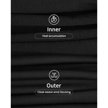 WEERTI Thermal Underwear for Men Long Johns with Fleece Lined, Base Layer Men Cold Weather Top Bottom Black