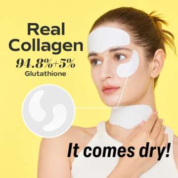 SUNGBOON EDITOR Deep Collagen Melting Patch 6pcs | Under Eye and Neck Anti- Wrinkle Patches with Real Collagen & Glutathione | Real Collagen Films for Anti Aging | Korean Skin Care