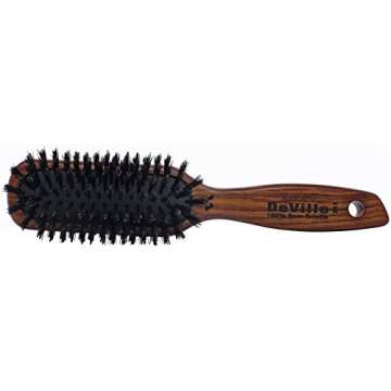 Spornette Deville Sculpting Hair Brush #343 Soft Boar Bristle, Wood Handle, Cushioned Smoothing Brush for Daily Maintenance, Finishing & Adds Shine to Brush Outs and Blow Outs