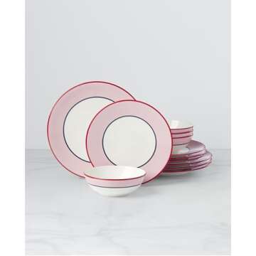 Kate Spade New York Make It Pop Dinnerware Set, 17.95, Pink, 12Pc