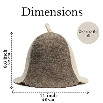 ASKOLD Wool Sauna Hat Finnish Sauna Hat for Men Gray White Colors - Felt Sauna Hat Wool Sauna Banya Hat for Men Sauna Cap for Men – Wool Sauna Hat for Women Sauna Cap for Women