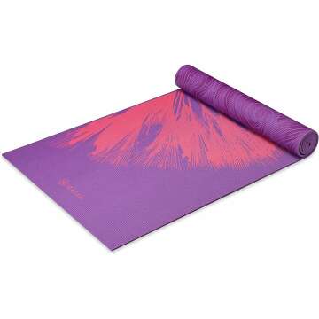 Gaiam Yoga Mat - Premium 6mm Print Reversible Extra Thick Non Slip Exercise & Fitness Mat for All Types of Yoga, Pilates & Floor Workouts (68" x 24" x 6mm Thick)