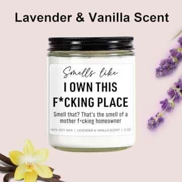 Younift Funny Housewarming Candle, House Warming Gifts New Home Gifts Ideas, Housewarming Gifts for Women, Men, Couple, New Homeowner Gifts, New Apartment Gifts, Closing Gifts for Home Buyers