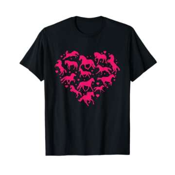 Valentines Horses - Valentines Day Horse Animal Equestrian T-Shirt