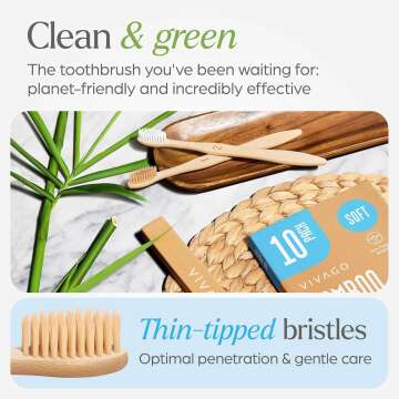 Bamboo Toothbrushes Pack - Eco-Friendly & Biodegradable