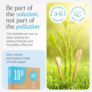 Bamboo Toothbrushes Pack - Eco-Friendly & Biodegradable