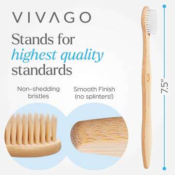 Bamboo Toothbrushes Pack - Eco-Friendly & Biodegradable