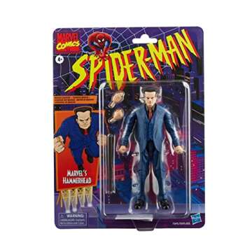 Spider-Man Marvel Legends Series 6-inch Marvel’s Hammerhead Action Figure Toy, Includes 3 Accessories: 2 Alternate Hands, 1 Baseball Bat