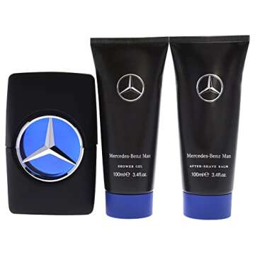 Mercedes Benz Man - Addictive And Woody Fragrance For Men - Alluring Scent - Suitable For All Skin - Soothing 3.4 Oz After Shave - Refreshing 3.4 Oz Shower Gel - 3.4 Oz EDT Spray - 3 Pc Gift Set