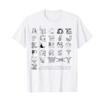 Star Wars In An Alphabet Far, Far Away Characters T-Shirt T-Shirt