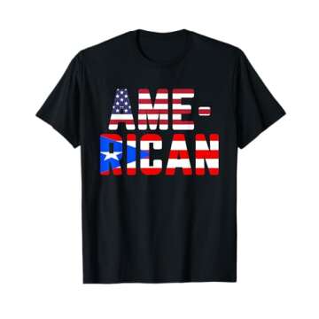 American Puerto Rican T-Shirt USA Puerto Rico Boricua Tee T-Shirt