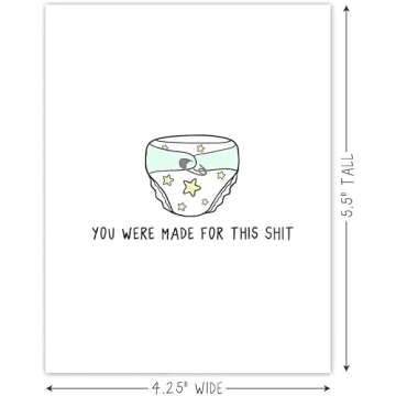 Funny Baby Shower Card You Were Made For This Sh**