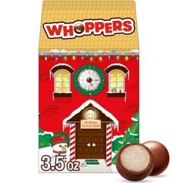 WHOPPERS Malted Milk Balls Mini Carton - Perfect Christmas Stocking Stuffer!