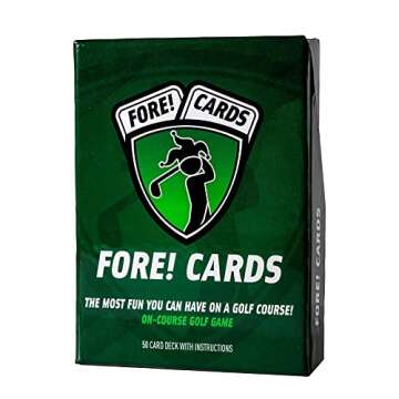 Fore! Cards On-Course Golf Game | Fun Interactive Golf Game | Spice Up Your Next Round | 50 Card Deck Makes Every Hole a Different Challenge | Perfect for Any Golfer