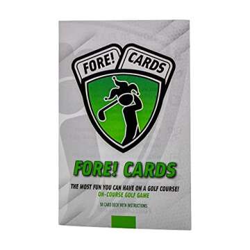 Fore! Cards On-Course Golf Game | Fun Interactive Golf Game | Spice Up Your Next Round | 50 Card Deck Makes Every Hole a Different Challenge | Perfect for Any Golfer