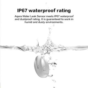 Aqara Water Leak Sensor Kit - 3 Pack, Requires AQARA HUB, Wireless Water Leak Detector, Wireless Mini Flood Detector for Alarm System and Smart Home Automation, for Kitchen Bathroom, Works with IFTTT