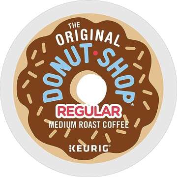 The Original Donut Shop Regular Keurig Single-Serve K-Cup Pods, Medium Roast Coffee, 12 Count (Pack of 6), Total 72 Count