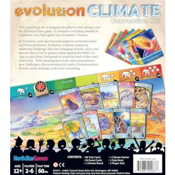 North Star Games Evolution Climate Conversion Kit for Standard Evolution Strategic Game