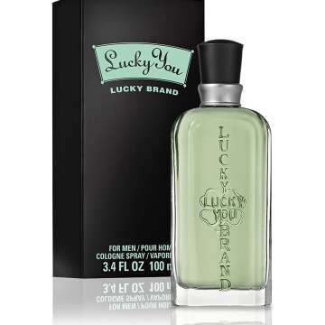 Men's Cologne Fragrance Spray by Lucky You, Day or Night Casual Scent with Bamboo Stem Fragrance Notes, 3.4 Fl Oz