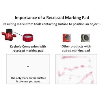 Keyhole Companion Marking Tool Set – Unique Tools Mark Keyhole Slot Fastener Locations on Walls w/o Measuring or Templates or Creating Unwanted Marks while Positioning; For keyhole hangers and slots.