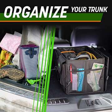 Drive Auto Car Trunk Organizer - Multi-Compartment Collapsible Organizer