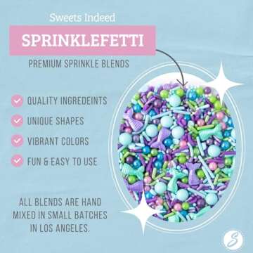 Sweets Indeed Sprinkles, Mermaid Edible Sprinkle Mix, Perfect for Cake Decorations, Baking, Ice Cream, Cookies, Cupcake Topper