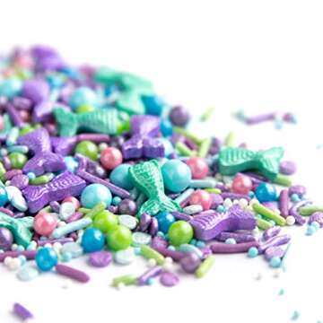 Sweets Indeed Sprinkles, Mermaid Edible Sprinkle Mix, Perfect for Cake Decorations, Baking, Ice Cream, Cookies, Cupcake Topper