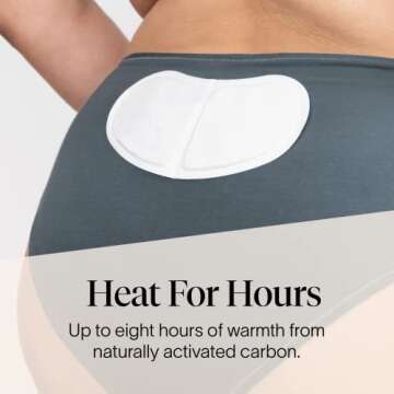 Cora Heat Relief Patch Soothe Cramps for up to 8 Hours with Heat from Activated Carbon | Adheres to Your Clothes to Ease Cramps Exactly Where You Need it (Pack of 1)