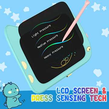 ORSEN 8.5 Inch Doodle Board Drawing Tablet - Dinosaur Toy Gift for Kids 2-7 Years Old