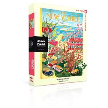 New York Puzzle Company - New Yorker Tropical Holiday - 500 Piece Jigsaw Puzzle